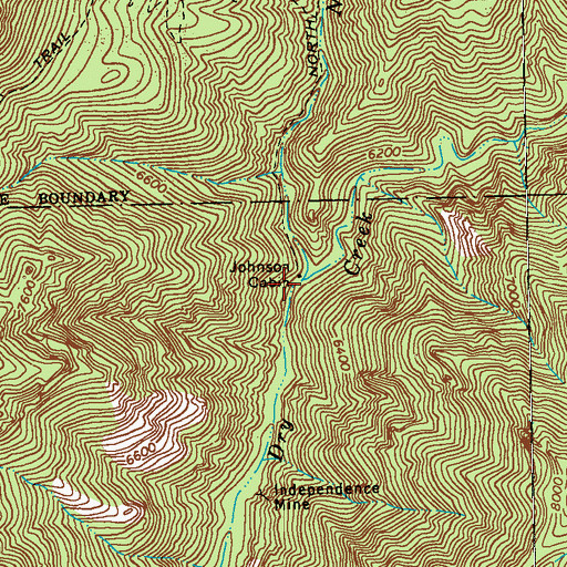 Topographic Map of North Fork Dry Creek, NM