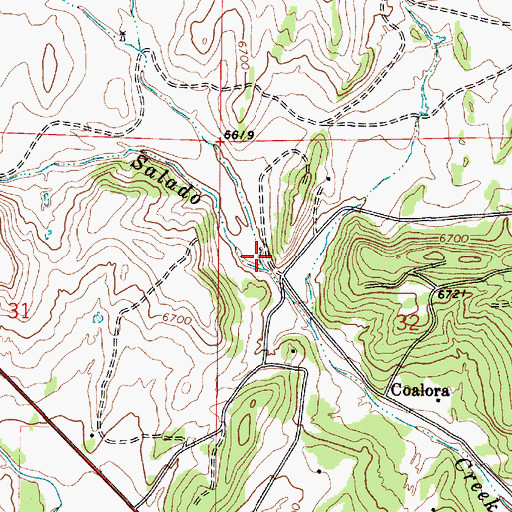 Topographic Map of North Fork Salado Creek, NM