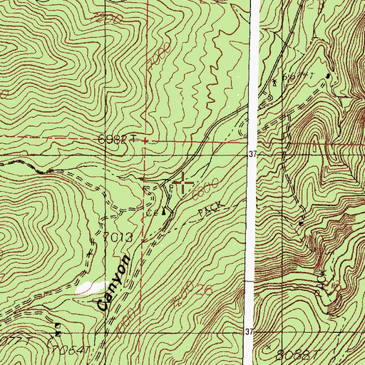 Topographic Map of North Fork Water Canyon, NM