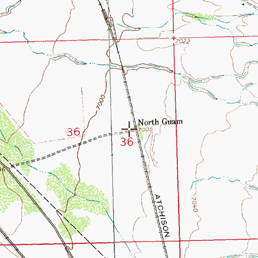 Topographic Map of North Guam, NM