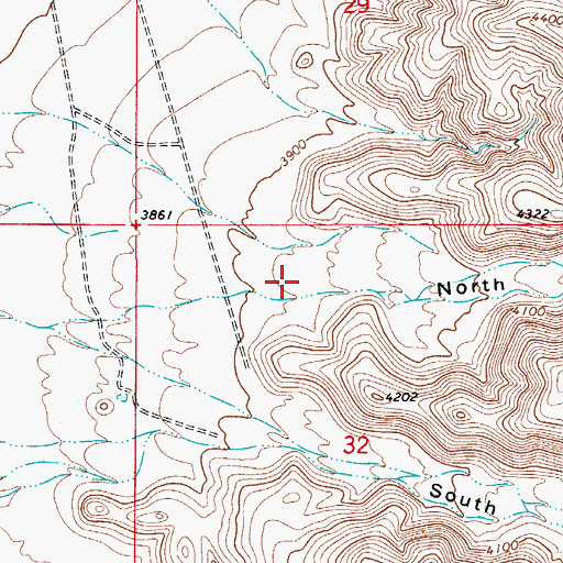Topographic Map of North Hammock Canyon, NM