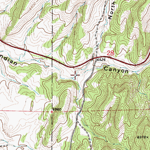 Topographic Map of North Indian Canyon, NM