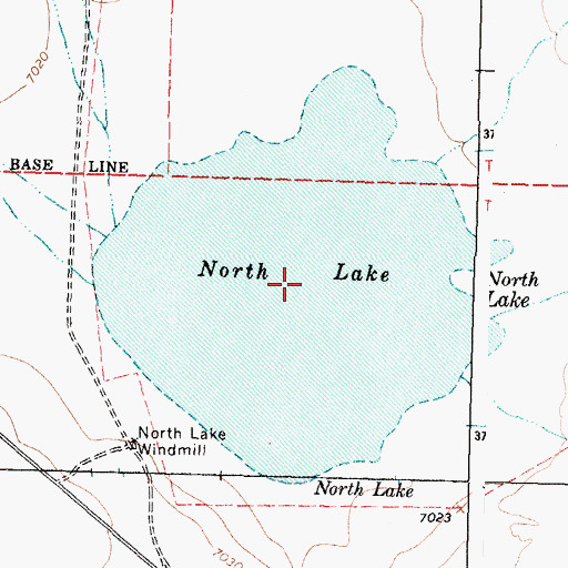Topographic Map of North Lake, NM