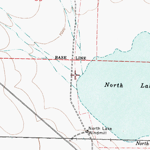 Topographic Map of North Lake Canyon, NM