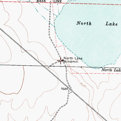 Topographic Map of North Lake Windmill, NM