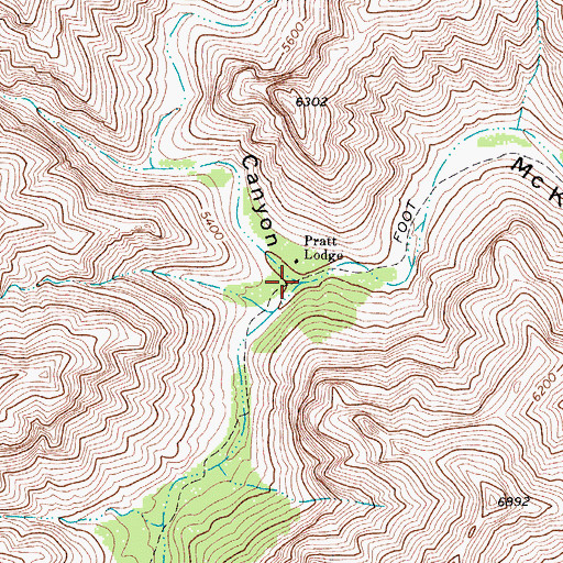 Topographic Map of North McKittrick Canyon, TX
