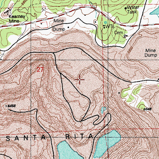 Topographic Map of North Pit Chino Mine (historical), NM