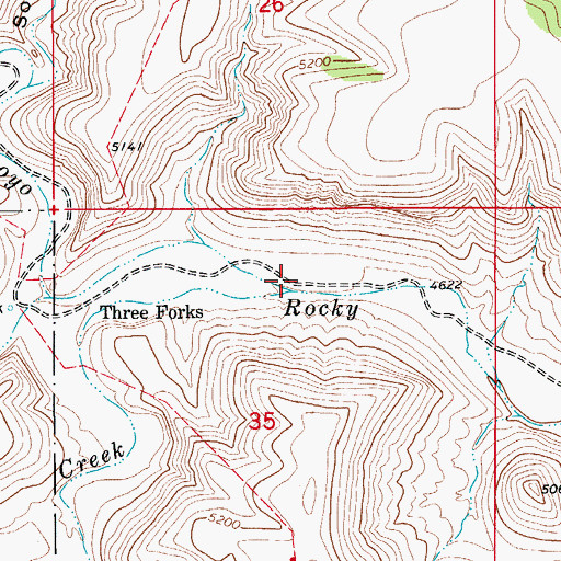 Topographic Map of North Rocky Arroyo, NM