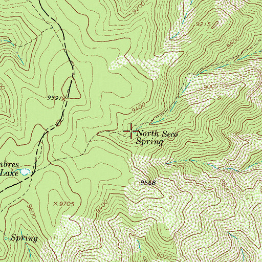 Topographic Map of North Seco Spring, NM
