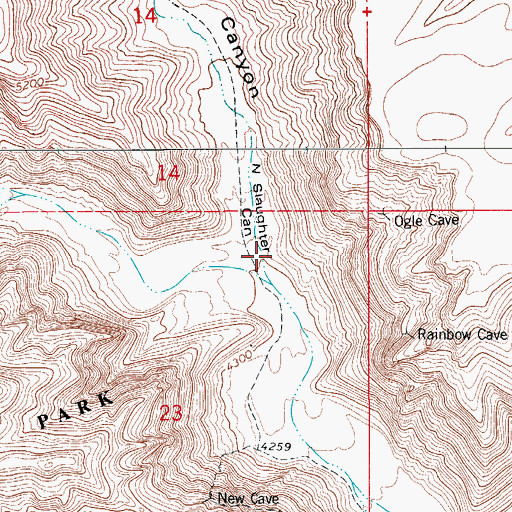 Topographic Map of North Slaughter Canyon, NM