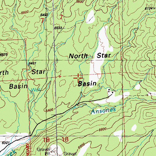 Topographic Map of North Star Basin, NM