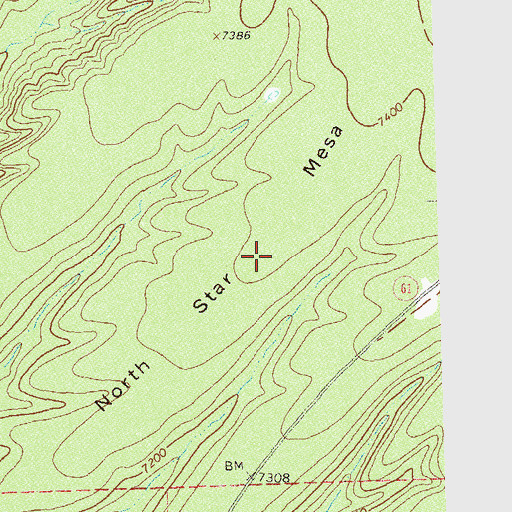Topographic Map of North Star Mesa, NM