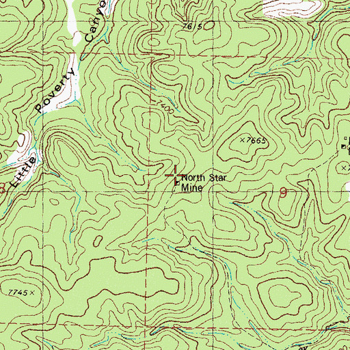 Topographic Map of North Star Mine, NM