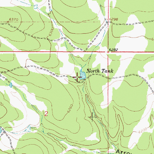 Topographic Map of North Tank, NM