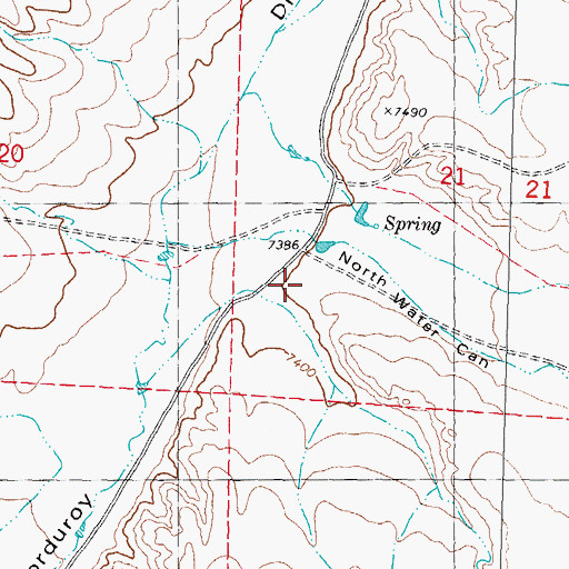Topographic Map of North Water Canyon, NM