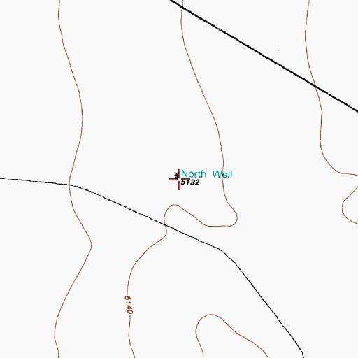 Topographic Map of North Well, NM