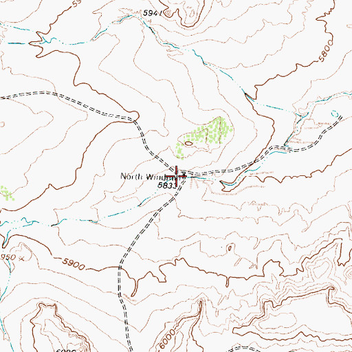 Topographic Map of North Windmill, NM