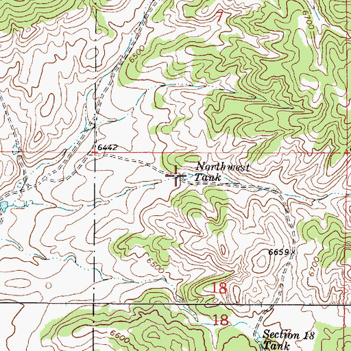 Topographic Map of Northwest Tank, NM
