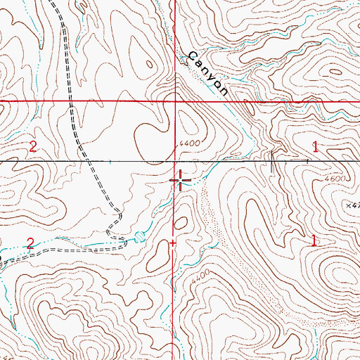 Topographic Map of Number Two Canyon, NM