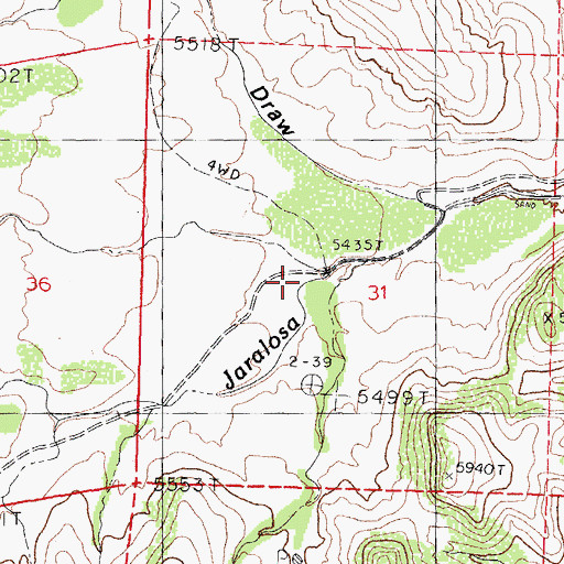 Topographic Map of O Bar O Canyon, NM