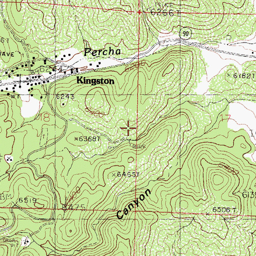 Topographic Map of O K Mine, NM
