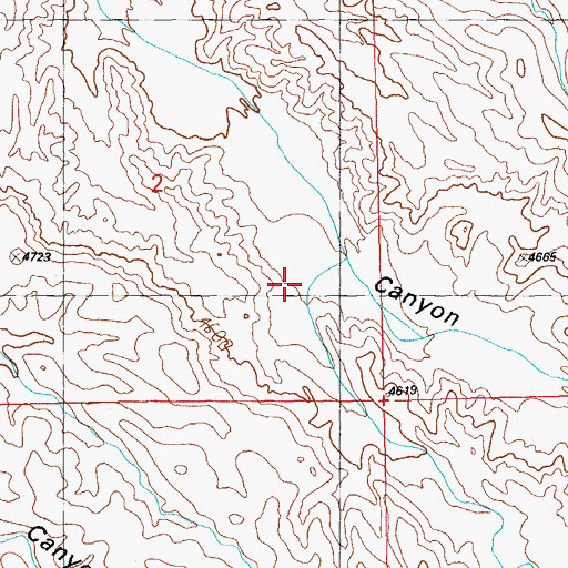 Topographic Map of Oak Canyon, NM
