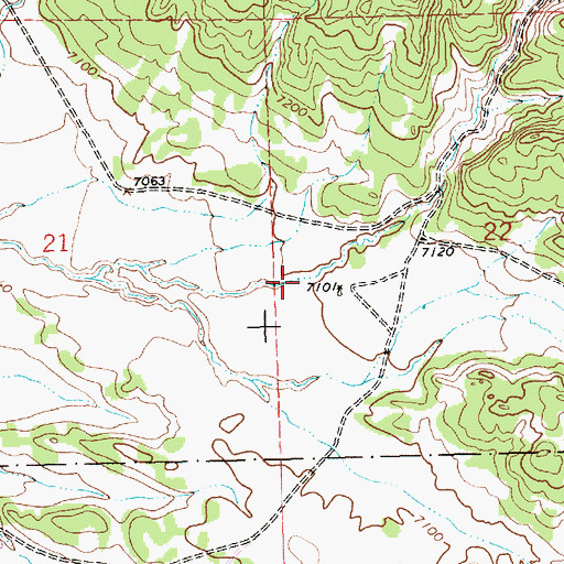 Topographic Map of Oak Hollow, NM
