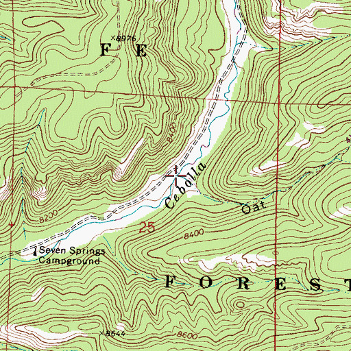 Topographic Map of Oat Canyon, NM