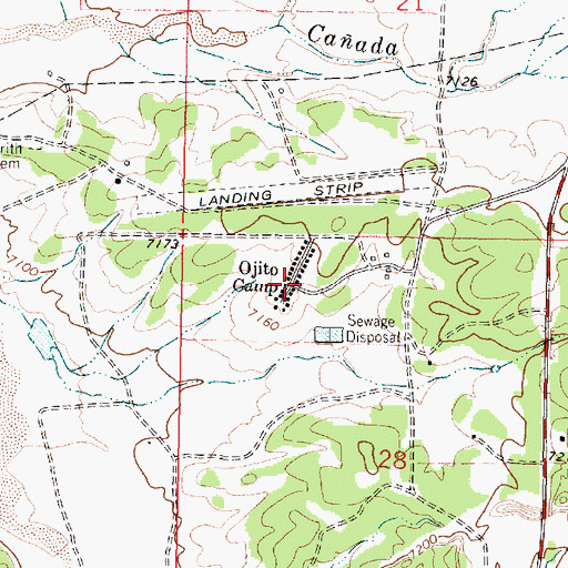 Topographic Map of Ojito Camp, NM
