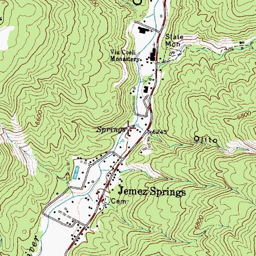 Topographic Map of Ojito Canyon, NM