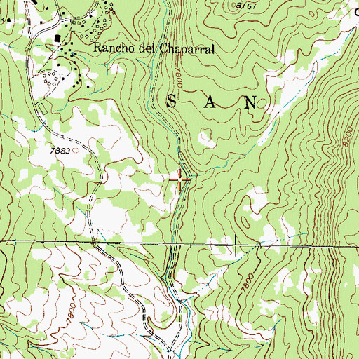 Topographic Map of Ojitos Canyon, NM