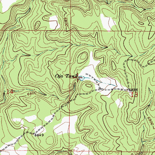 Topographic Map of Ojo Tank, NM