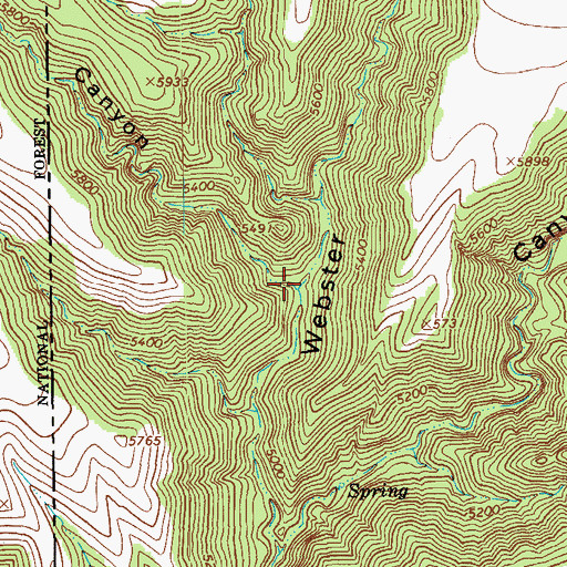 Topographic Map of One Horn Canyon, NM
