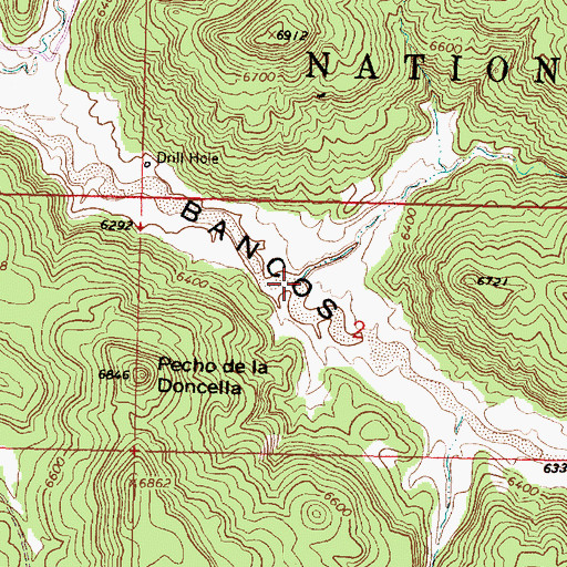 Topographic Map of Orcones Canyon, NM