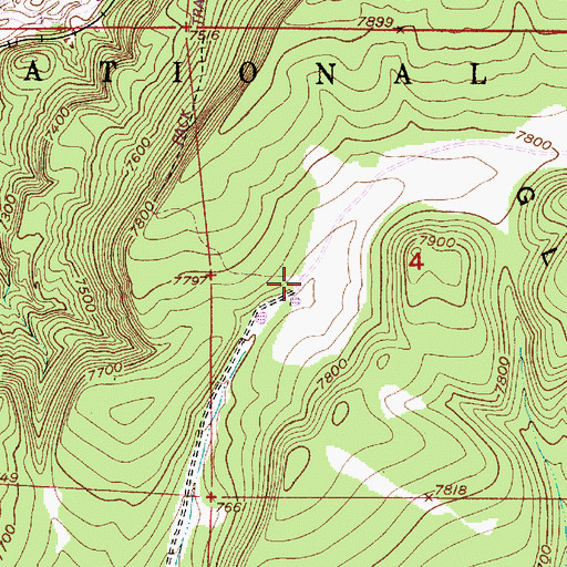 Topographic Map of Ortiga Ranch, NM
