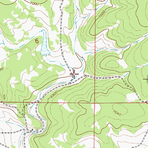 Topographic Map of Ortiz Canyon, NM