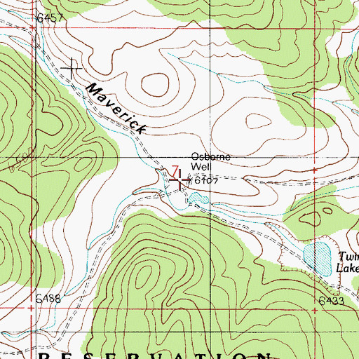 Topographic Map of Osborn Well, NM