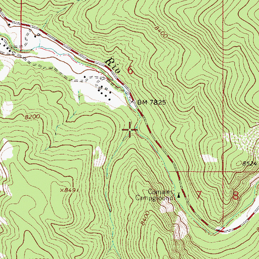 Topographic Map of Osha Canyon, NM