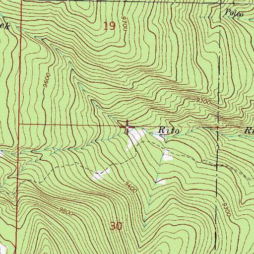 Topographic Map of Oso Creek, NM