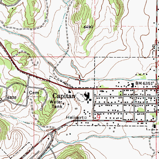 Topographic Map of Oso Creek, NM