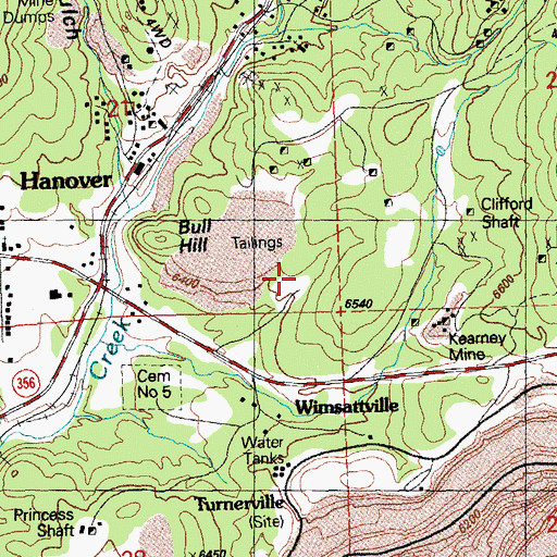 Topographic Map of Oswaldo Number 1 Shaft, NM