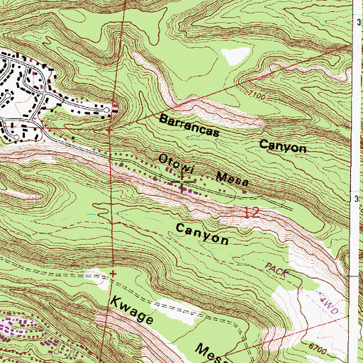 Topographic Map of Otowi Mesa, NM