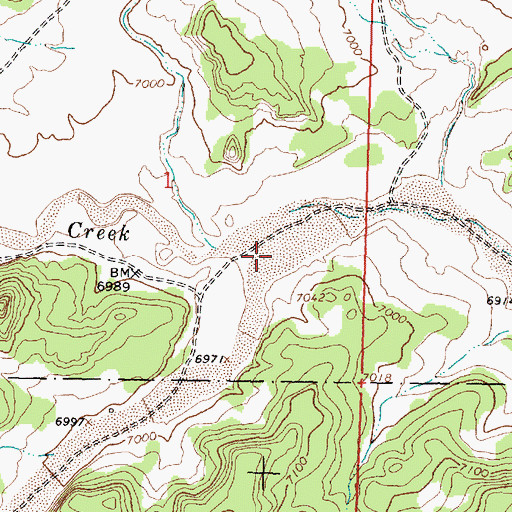 Topographic Map of Ox Spring Canyon, NM
