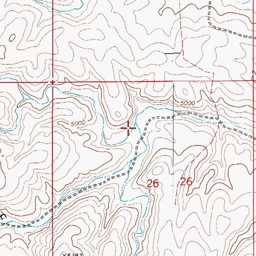 Topographic Map of Packsaddle Canyon, NM
