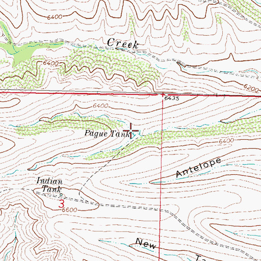 Topographic Map of Pague Tank, NM