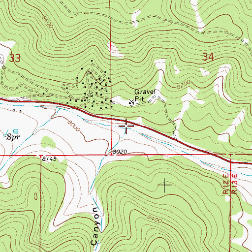 Topographic Map of Painter Canyon, NM