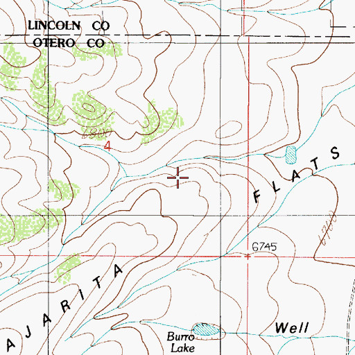 Topographic Map of Pajarita Flats, NM