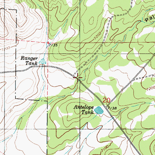 Topographic Map of Pajaro Canyon, NM