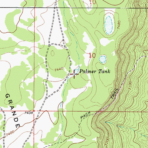 Topographic Map of Palmer Tank, NM