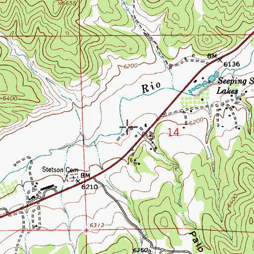 Topographic Map of Palo Verde Canyon, NM